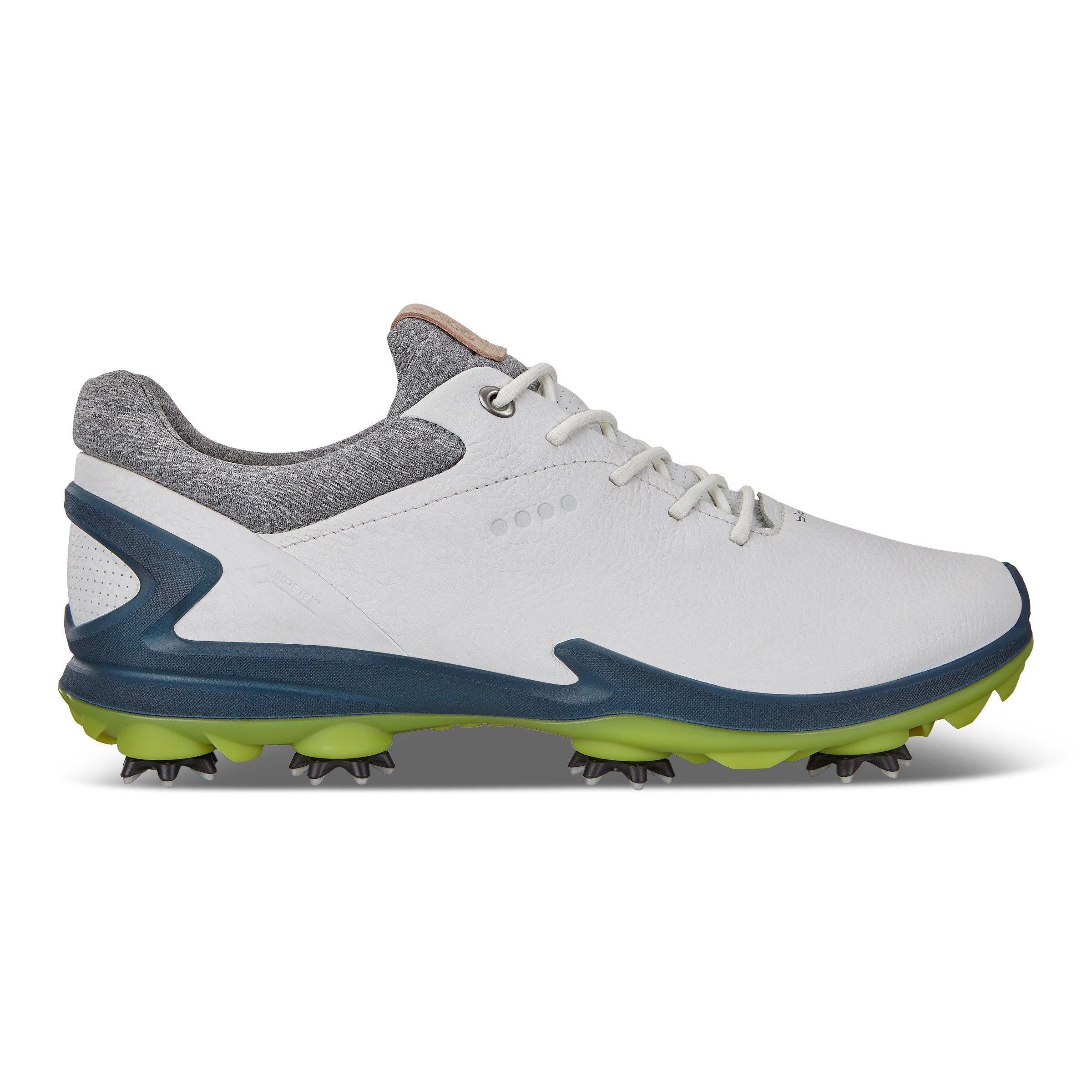 Men's Golf Biom G3 Spiked Golf Shoe - White/Navy | ECCO | Golf